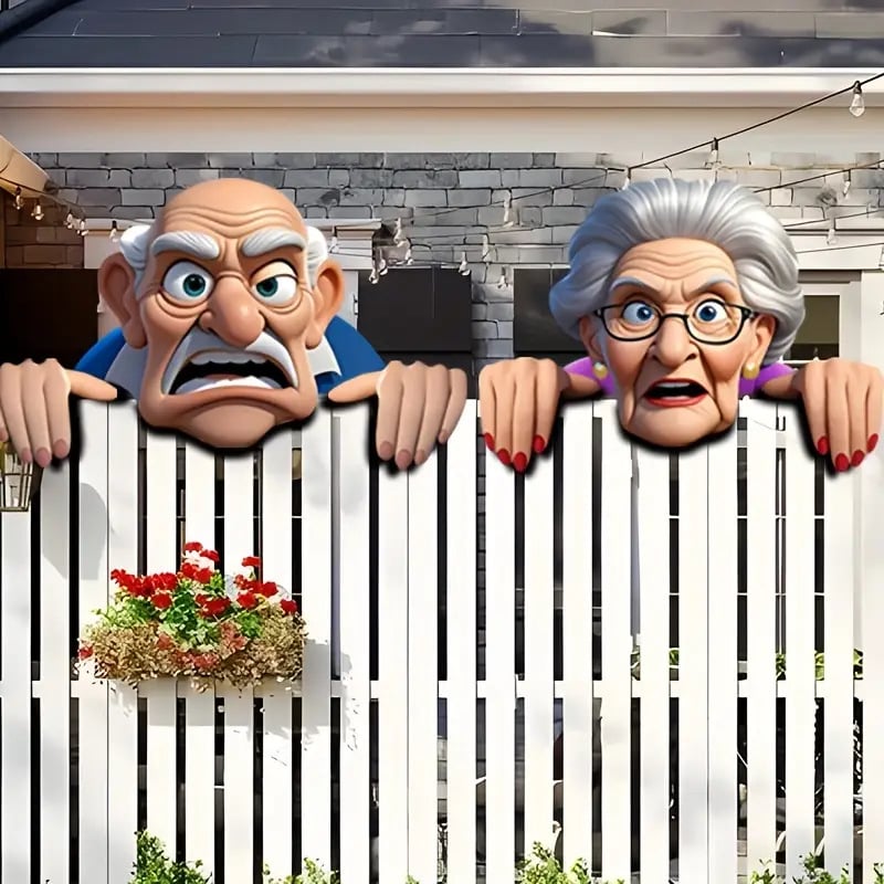 Dekorativni privjesak za ogradu vrta — PVC, graviranje, ispis, moderni minimalistički stil, 20250822