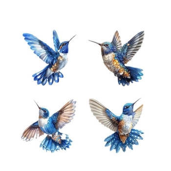 Pandantiv decor cu colibri din metal – artă modernă, pentru interior și exterior