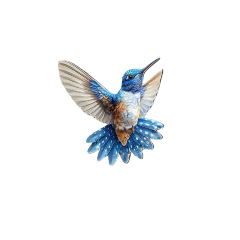 Pandantiv decor cu colibri din metal – artă modernă, pentru interior și exterior