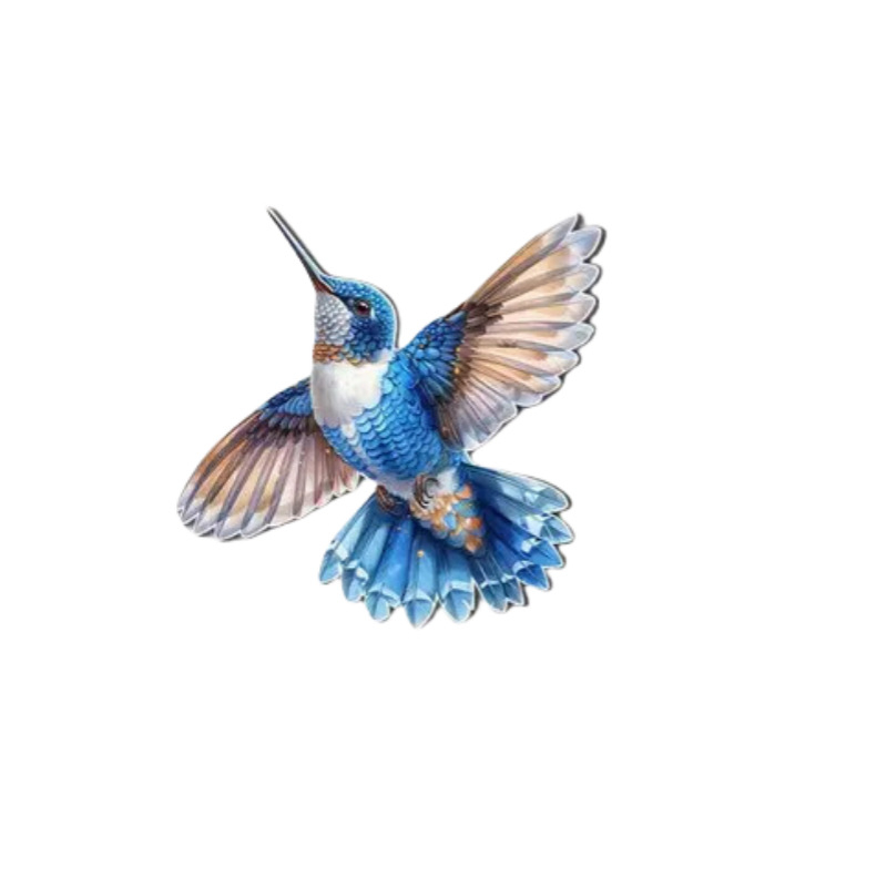 Pandantiv decor cu colibri din metal – artă modernă, pentru interior și exterior