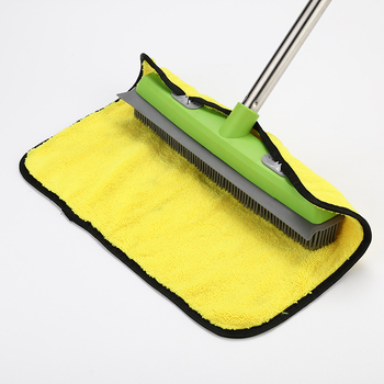 Dzīvnieku matu noņemšanas paklāju tīrīšanas līdzeklis, bezkontakta mop, gumijas grīdas suka, PP, TPR, nerūsējošā tērauda stienis