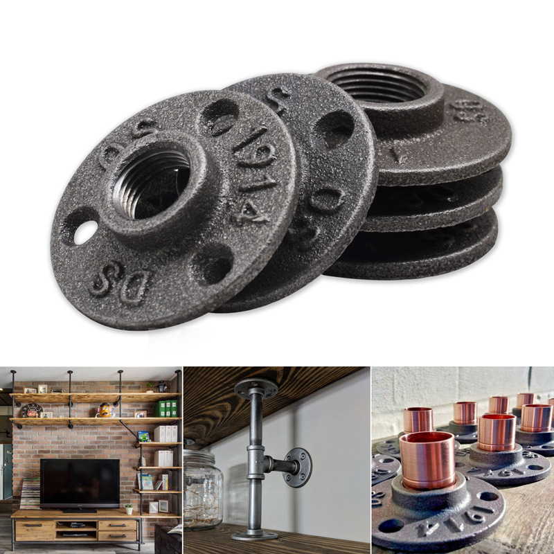 Dzelzs flanšes plāksne ūdensvadu pamatiem, DN15/DN20/DN25, flanšu diametrs 4/6 vai 1 collas