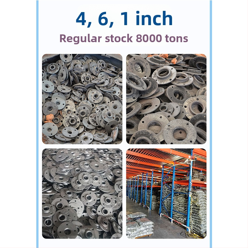 Чугунена фланцова плоча за водопроводна база за тръби, DN15/DN20/DN25; фланцов диаметър 4/6/1 инча