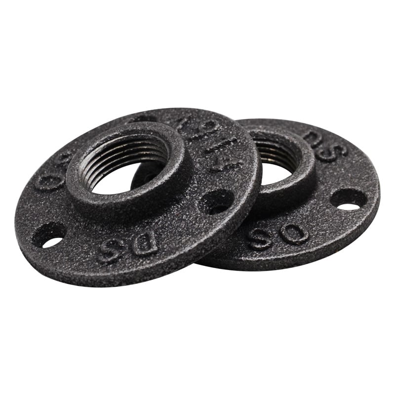 Dzelzs flanšes plāksne ūdensvadu pamatiem, DN15/DN20/DN25, flanšu diametrs 4/6 vai 1 collas