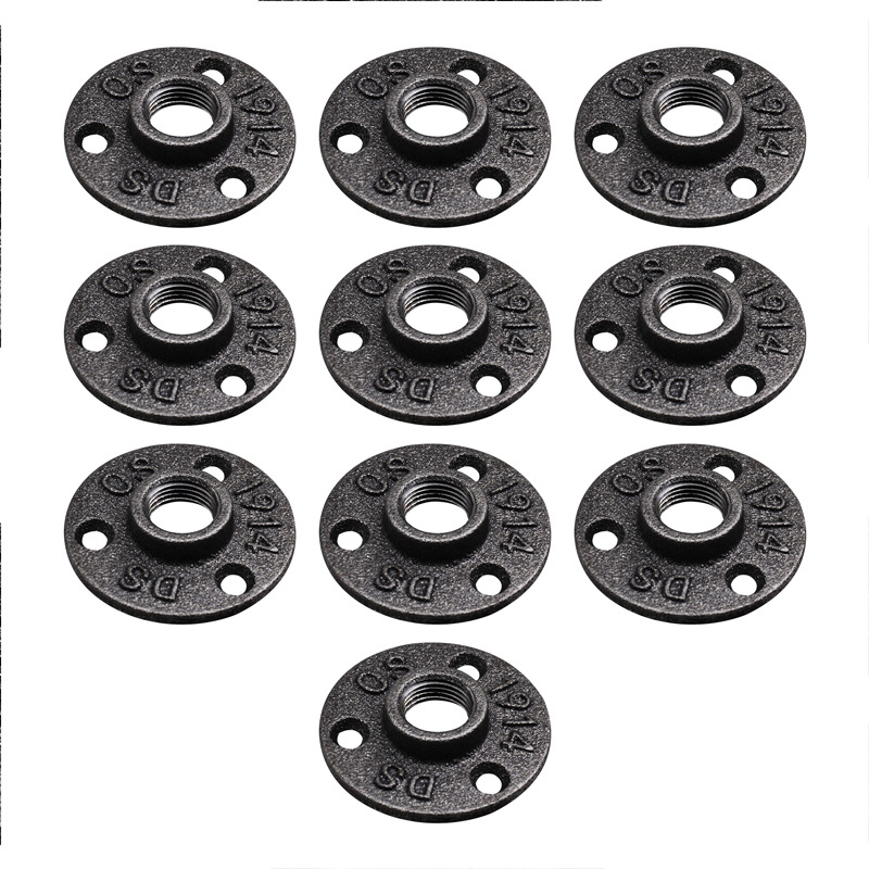 Dzelzs flanšes plāksne ūdensvadu pamatiem, DN15/DN20/DN25, flanšu diametrs 4/6 vai 1 collas