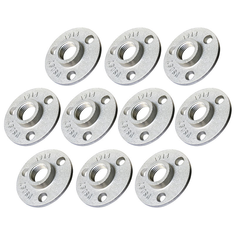 Dzelzs flanšes plāksne ūdensvadu pamatiem, DN15/DN20/DN25, flanšu diametrs 4/6 vai 1 collas