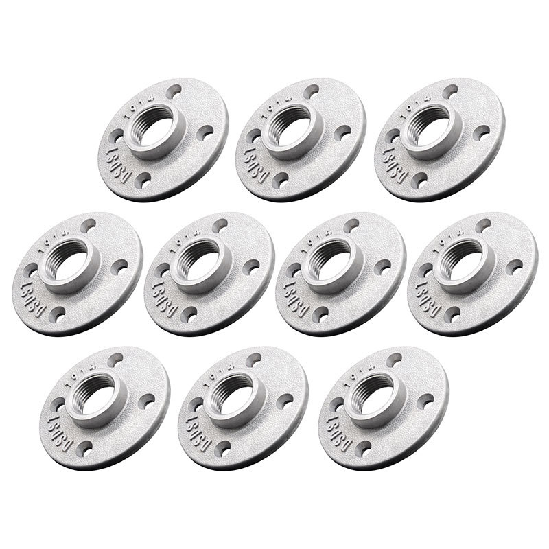 Dzelzs flanšes plāksne ūdensvadu pamatiem, DN15/DN20/DN25, flanšu diametrs 4/6 vai 1 collas