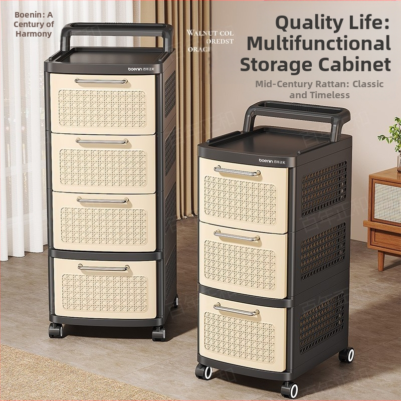 Prijenosni plastični podni organizator za kozmetiku, nordijskog stila, s više od 8 slojeva