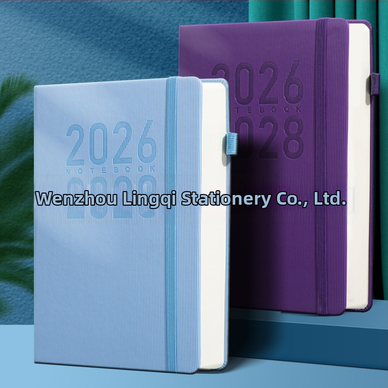 Notebook s imitáciou kože, viazaný šnúrou a lepený, Daolin paper, 80G vnútorný papier, 300–400 strán, obchodný kancelársky štýl