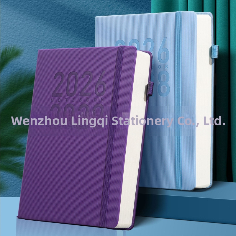 Notebook s imitáciou kože, viazaný šnúrou a lepený, Daolin paper, 80G vnútorný papier, 300–400 strán, obchodný kancelársky štýl