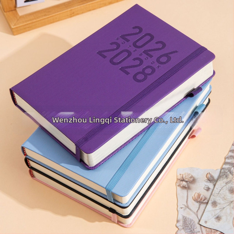 Notebook s imitáciou kože, viazaný šnúrou a lepený, Daolin paper, 80G vnútorný papier, 300–400 strán, obchodný kancelársky štýl