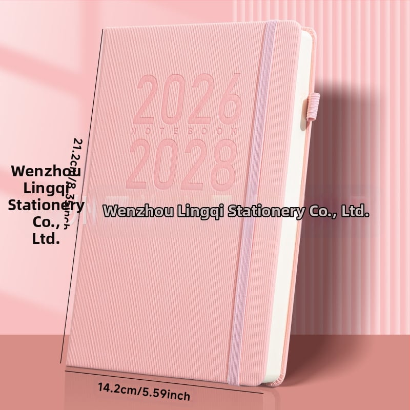Σημειωματάριο με κάλυμμα από συνθετικό δέρμα, δέσιμο με κλωστή και κόλλα, Daolin χαρτί, 80G εσωτερικό χαρτί, 300–400 σελίδες, στυλ γραφείου επιχειρήσεων