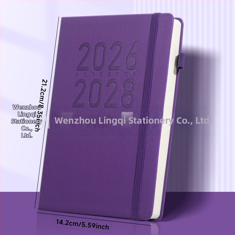 Σημειωματάριο με κάλυμμα από συνθετικό δέρμα, δέσιμο με κλωστή και κόλλα, Daolin χαρτί, 80G εσωτερικό χαρτί, 300–400 σελίδες, στυλ γραφείου επιχειρήσεων