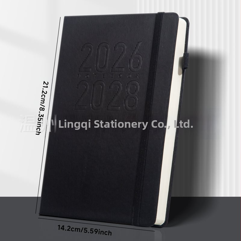 Σημειωματάριο με κάλυμμα από συνθετικό δέρμα, δέσιμο με κλωστή και κόλλα, Daolin χαρτί, 80G εσωτερικό χαρτί, 300–400 σελίδες, στυλ γραφείου επιχειρήσεων