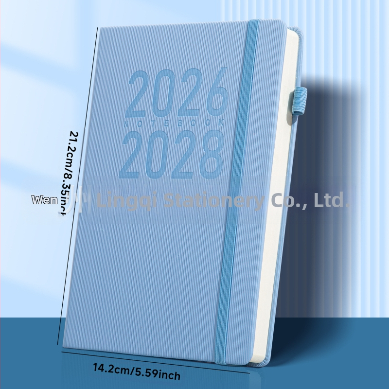 Σημειωματάριο με κάλυμμα από συνθετικό δέρμα, δέσιμο με κλωστή και κόλλα, Daolin χαρτί, 80G εσωτερικό χαρτί, 300–400 σελίδες, στυλ γραφείου επιχειρήσεων