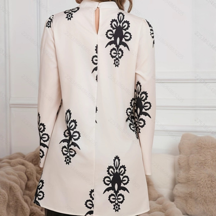 Bluzė - Milk Silk, Poliesteris + Spandeksas, Spauda, 3/4 rankovės