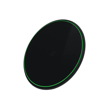 Stalo apvalus belaidis įkroviklis 10W, QC3.0, 1.2A išvestis, suderinamas su Apple, Huawei ir Xiaomi