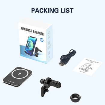 Bezvadu auto turētājs ar universālu savietojamību, modeļa M9, QC3.0, 15W, CE ROHS FCC sertifikāti