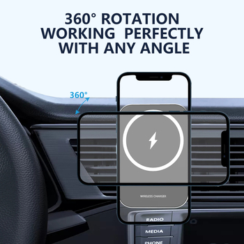 Bezvadu auto turētājs ar universālu savietojamību, modeļa M9, QC3.0, 15W, CE ROHS FCC sertifikāti