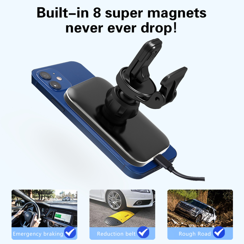 Bezvadu auto turētājs ar universālu savietojamību, modeļa M9, QC3.0, 15W, CE ROHS FCC sertifikāti