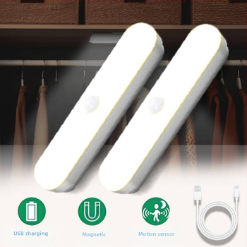 HY-P03 LED svjetlo za ormar s senzorom pokreta, magnetsko pričvršćivanje, traka oblika, 120° raspon detekcije, USB napajanje 5V