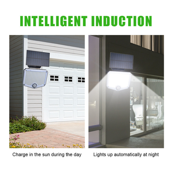 Saules LED ārējā sienas gaisma ar kustības sensoru, IP65 ūdensizturīga, 10W, 1.2V