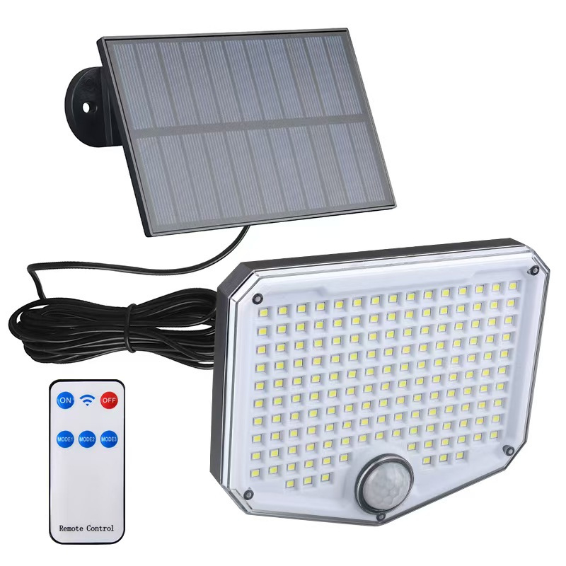 Saules LED ārējā sienas gaisma ar kustības sensoru, IP65 ūdensizturīga, 10W, 1.2V