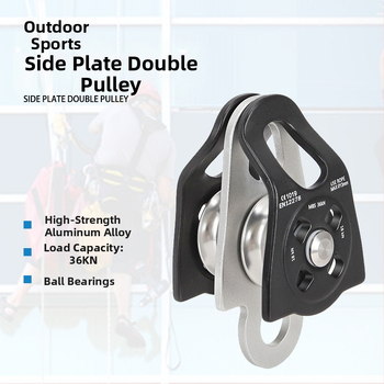 Panou lateral cu tambur dublu pentru lucru la înălțime — set de role pentru alpinism, cățărare și zipline (Brand: Relay Special Security; Cod produs: 195; Cutie: 50 buc.)