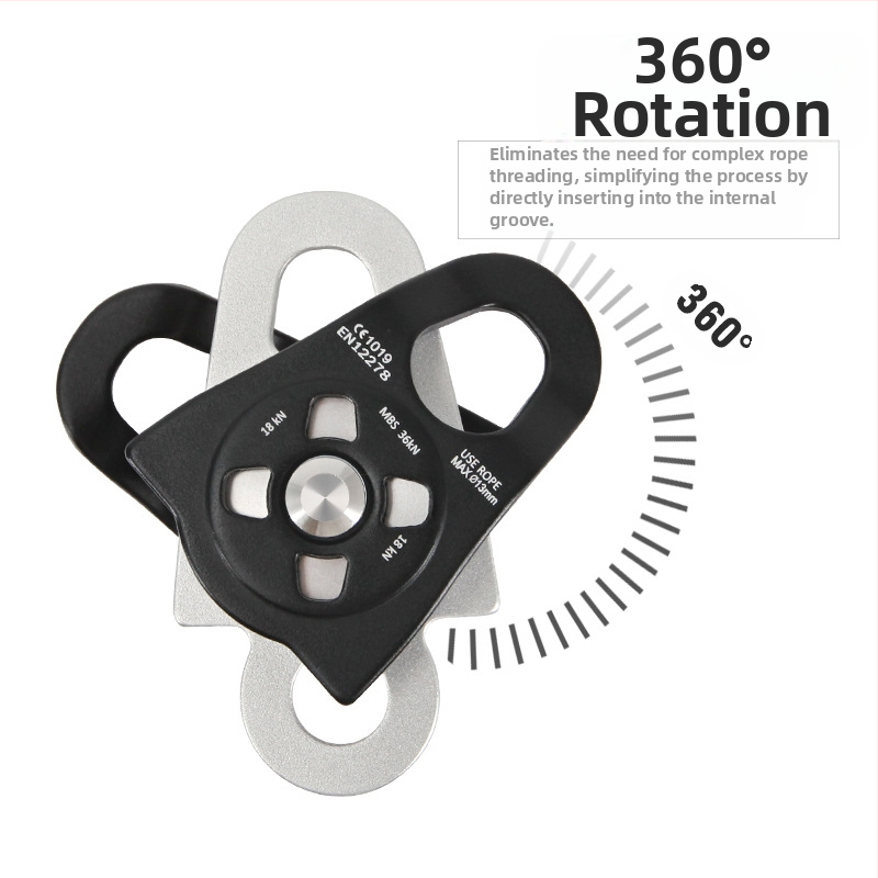 Panou lateral cu tambur dublu pentru lucru la înălțime — set de role pentru alpinism, cățărare și zipline (Brand: Relay Special Security; Cod produs: 195; Cutie: 50 buc.)