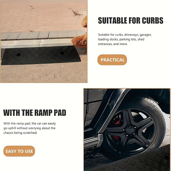 Matrica sa rampom za vozilo, gumasto-plastični nagibni panel, trokutasti podložak za uspon, usporivač brzine