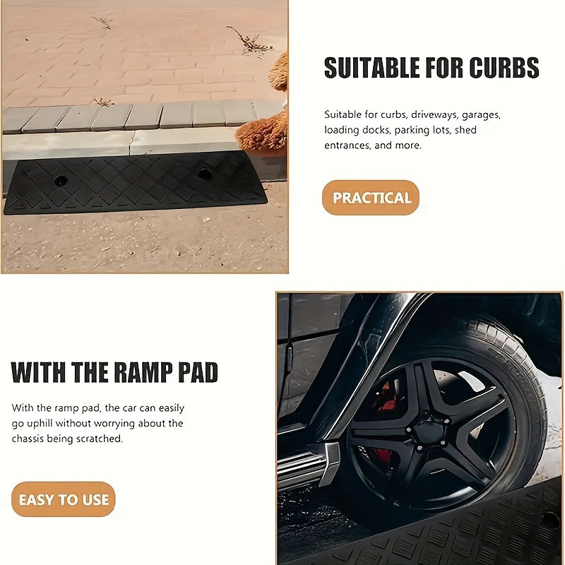 Matrica sa rampom za vozilo, gumasto-plastični nagibni panel, trokutasti podložak za uspon, usporivač brzine
