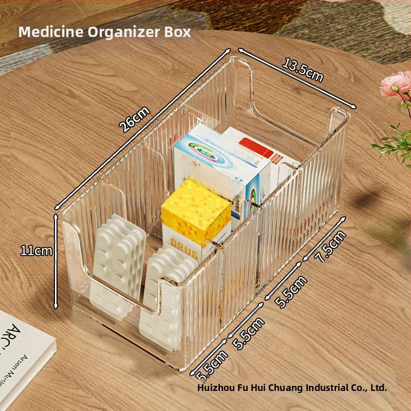 Kutija za lijekove, PET kutija s pretincima, plastika, bez poklopca