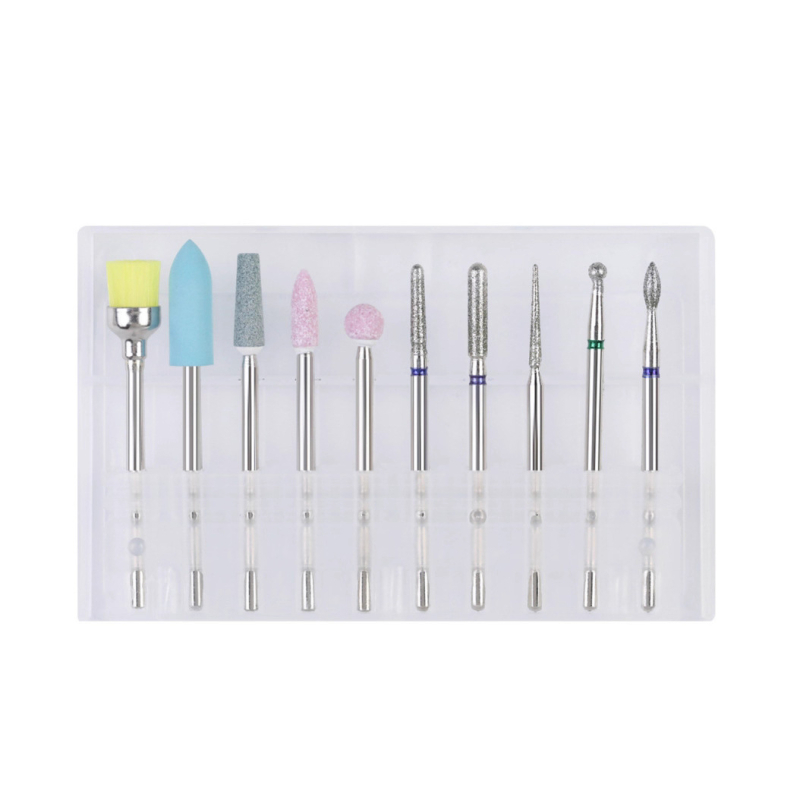 Nagu frēžu komplekts, 9 gab., diamenta slīpēšanas galviņas, DX077