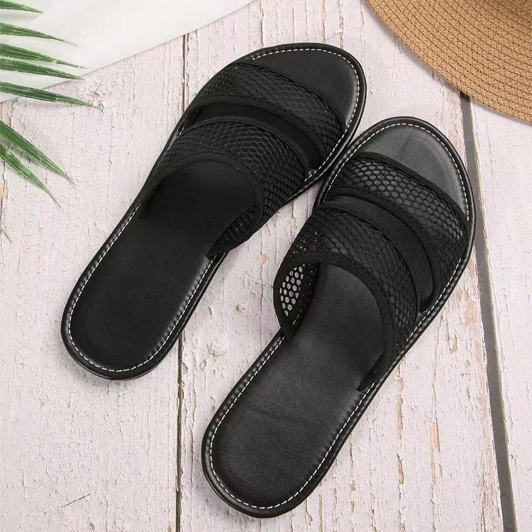 Мрежести сандали с връзки – PU горна част, подплата от имитационна кожа, подметка TPU, унисекс, ежедневни обувки с масажна функция