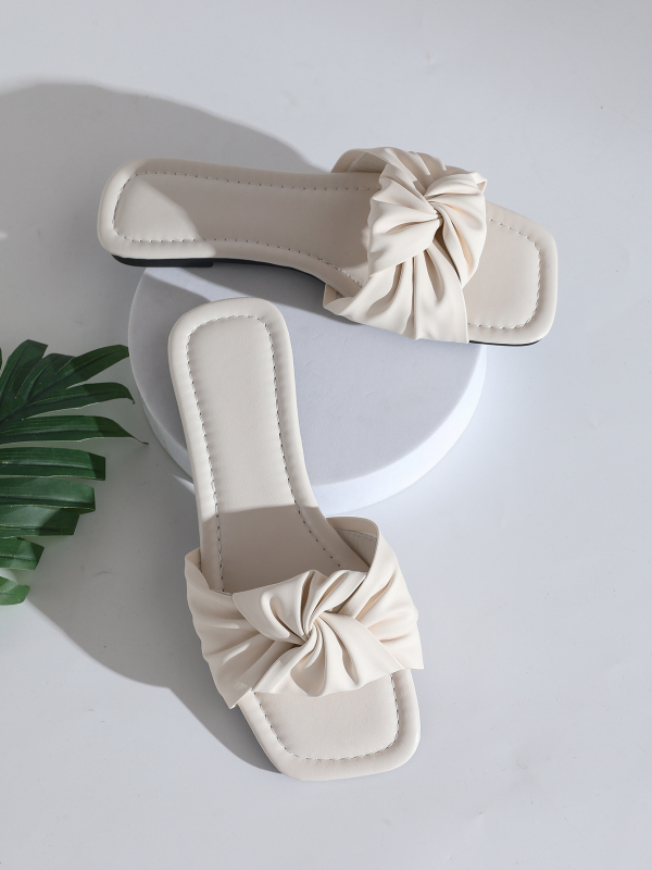 Sandales ar vienu siksnu, Slip-On, PU augšdaļa, gumijas zole, ādas iekšējā odere