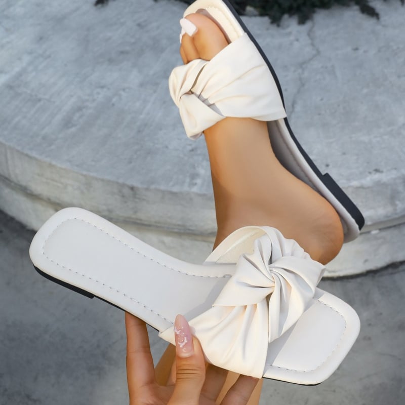 Sandales ar vienu siksnu, Slip-On, PU augšdaļa, gumijas zole, ādas iekšējā odere