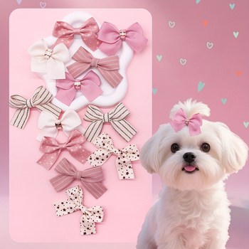 Σετ 8 κλιπ μαλλιών με φιόγκο-πεταλούδα, πολυεστέρας, κατάλληλο για όλους, βρετανικό στυλ