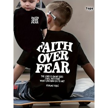 Zēnu vasaras īsrokains T-krekls ar dubultu druku