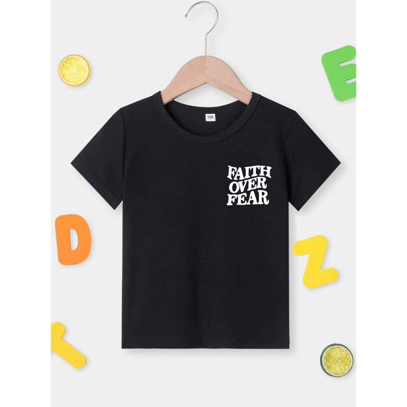 Zēnu vasaras īsrokains T-krekls ar dubultu druku