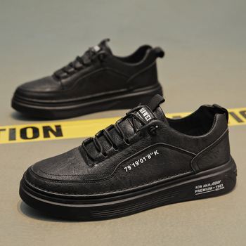 Vīriešu sportiskas ikdienas kurpes no mākslīgās ādas, ar priekšējām šņūrēm, apaļa purngala, vidēji augsta papēža 3–5 cm, brīvs stils, piemērotas visām sezonām.