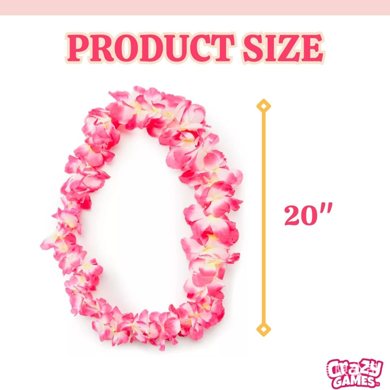 Havaju lei deju rekvizītam, rokdarbs no auduma ziedu kaklasaite, pielāgojama, Huayi zīmols, grimmas un kostīmu rekvizīts