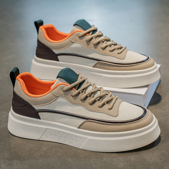 Vīriešu skateboard apavi, elpojoši, viegli, izturīgi pret nolietošanos (ar zemu augšdaļu, šņorēm, injekcijas veidota zole)