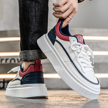 Vīriešu skateboard apavi, elpojoši, viegli, izturīgi pret nolietošanos (ar zemu augšdaļu, šņorēm, injekcijas veidota zole)