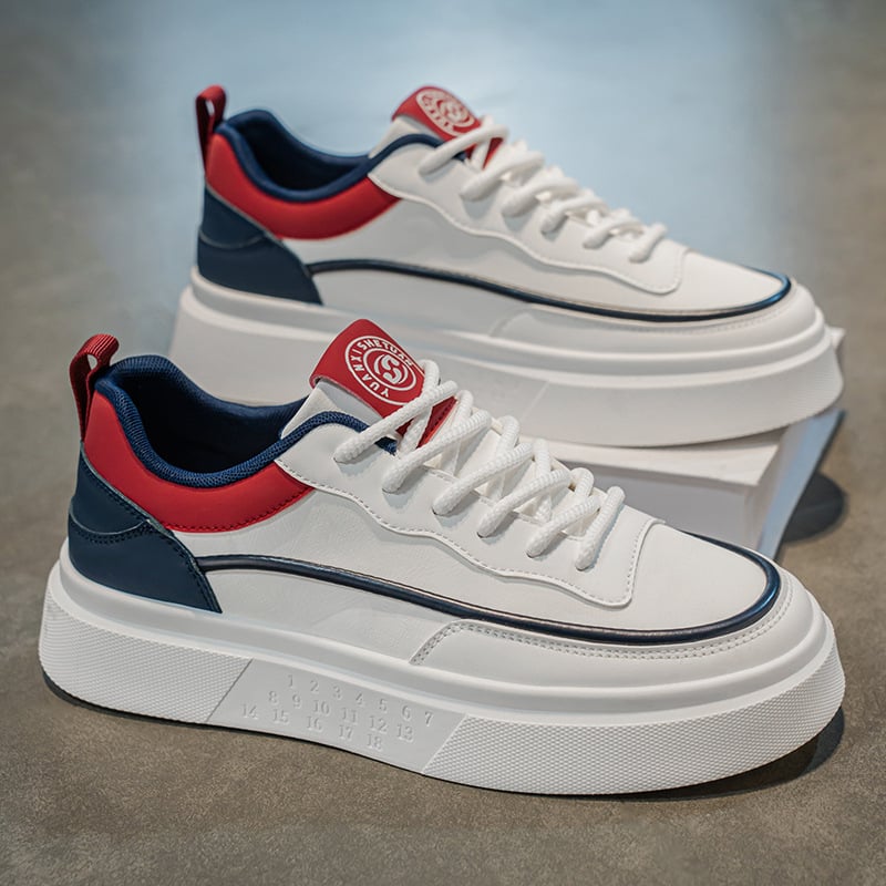 Vīriešu skateboard apavi, elpojoši, viegli, izturīgi pret nolietošanos (ar zemu augšdaļu, šņorēm, injekcijas veidota zole)