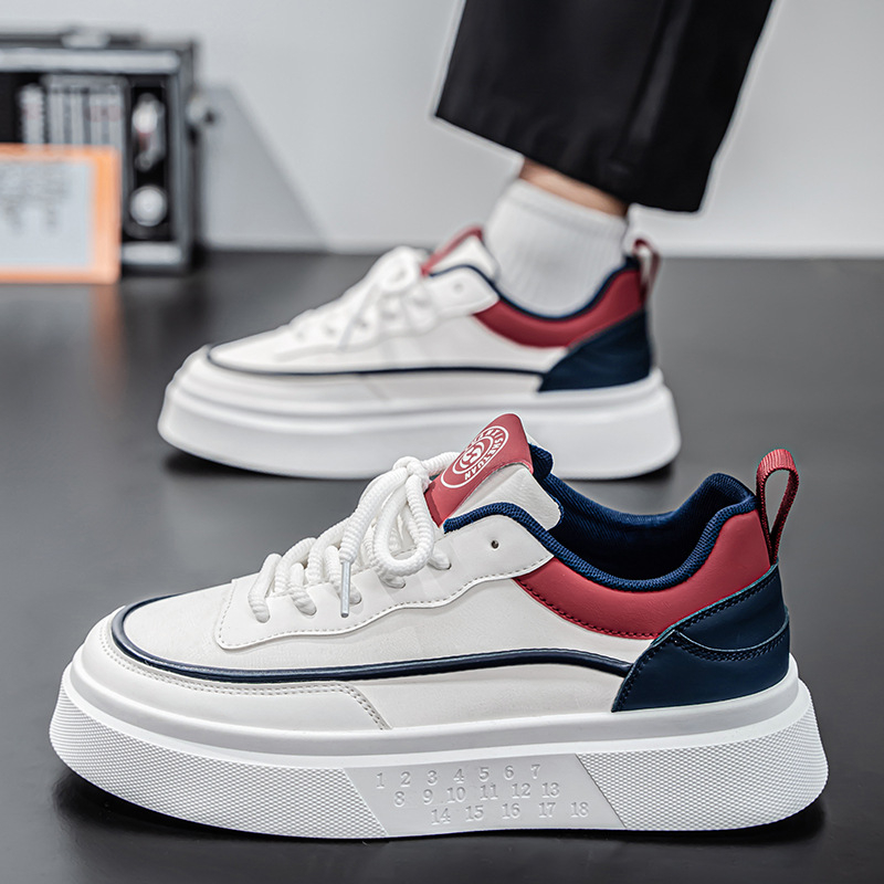 Vīriešu skateboard apavi, elpojoši, viegli, izturīgi pret nolietošanos (ar zemu augšdaļu, šņorēm, injekcijas veidota zole)