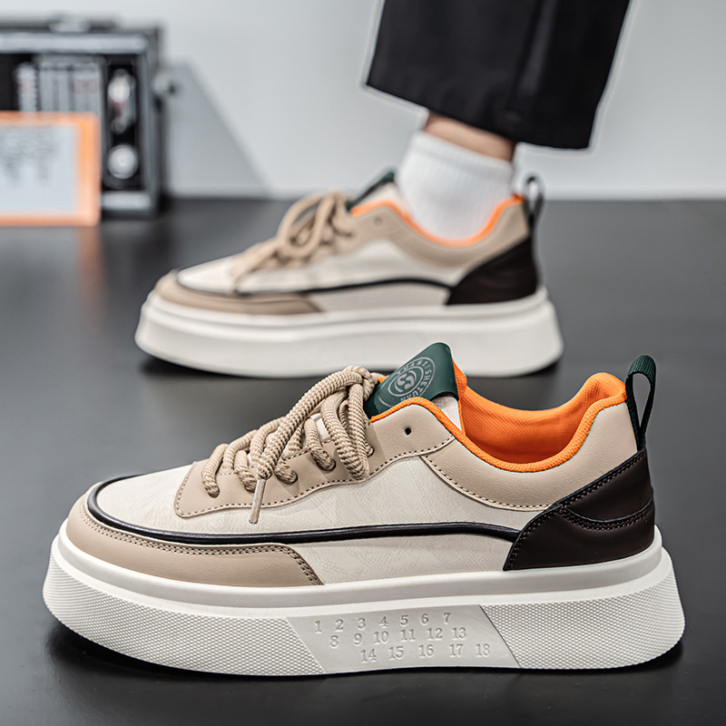 Vīriešu skateboard apavi, elpojoši, viegli, izturīgi pret nolietošanos (ar zemu augšdaļu, šņorēm, injekcijas veidota zole)