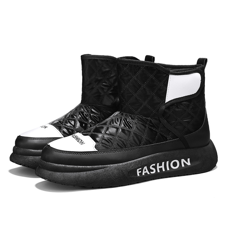 Унисекс поларено подплатени високи домашни чехли с дебела EVA подметка и PVC горна част