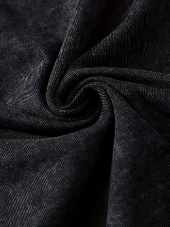 T-krekls ar apļu kaklu, brīvs piegriezums, 100% kokvilna, galvaskausa zīmējums