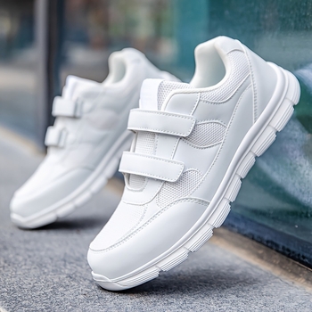 Vīriešu sporta apavi - auduma augšdaļa, dubultā sprādze, PU zolīte, putas zole, apaļš purns