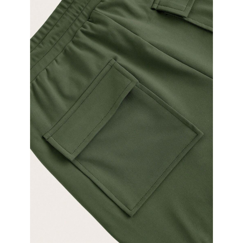 Casual pletene hlače s VRPcom za vezivanje, elastični pojas, fleece podstava, Lycra tkanina, duge hlače